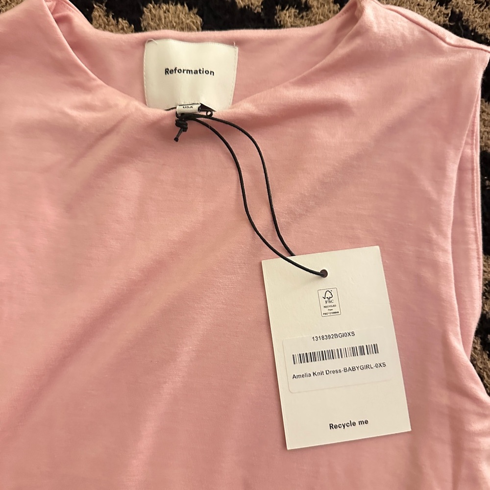 Reformation Light Pink Ruched Mini Dress - Picture 5 of 6